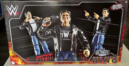 WCW Nitro Real Scale Wrestling Ring Playset w/ Eric Bischoff Ultimate Edition Exclusive Figure