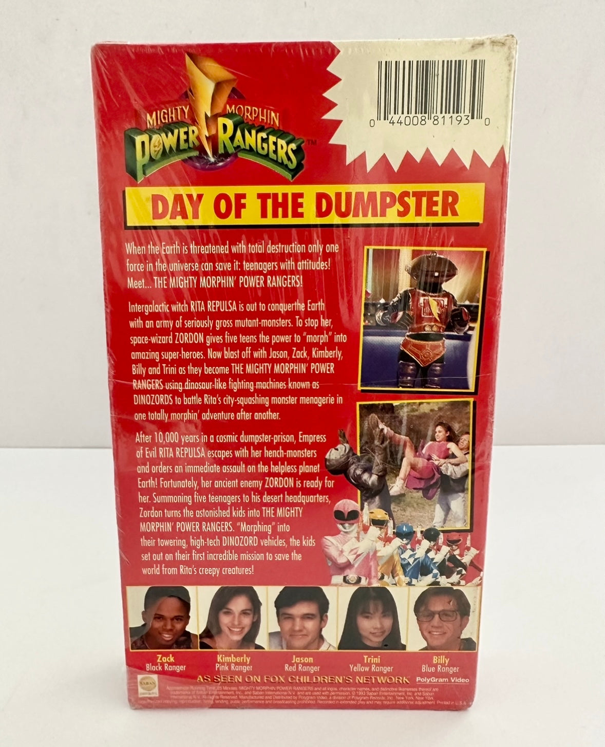 Mighty Morphin Power Rangers VHS: Day Of The Dumpster