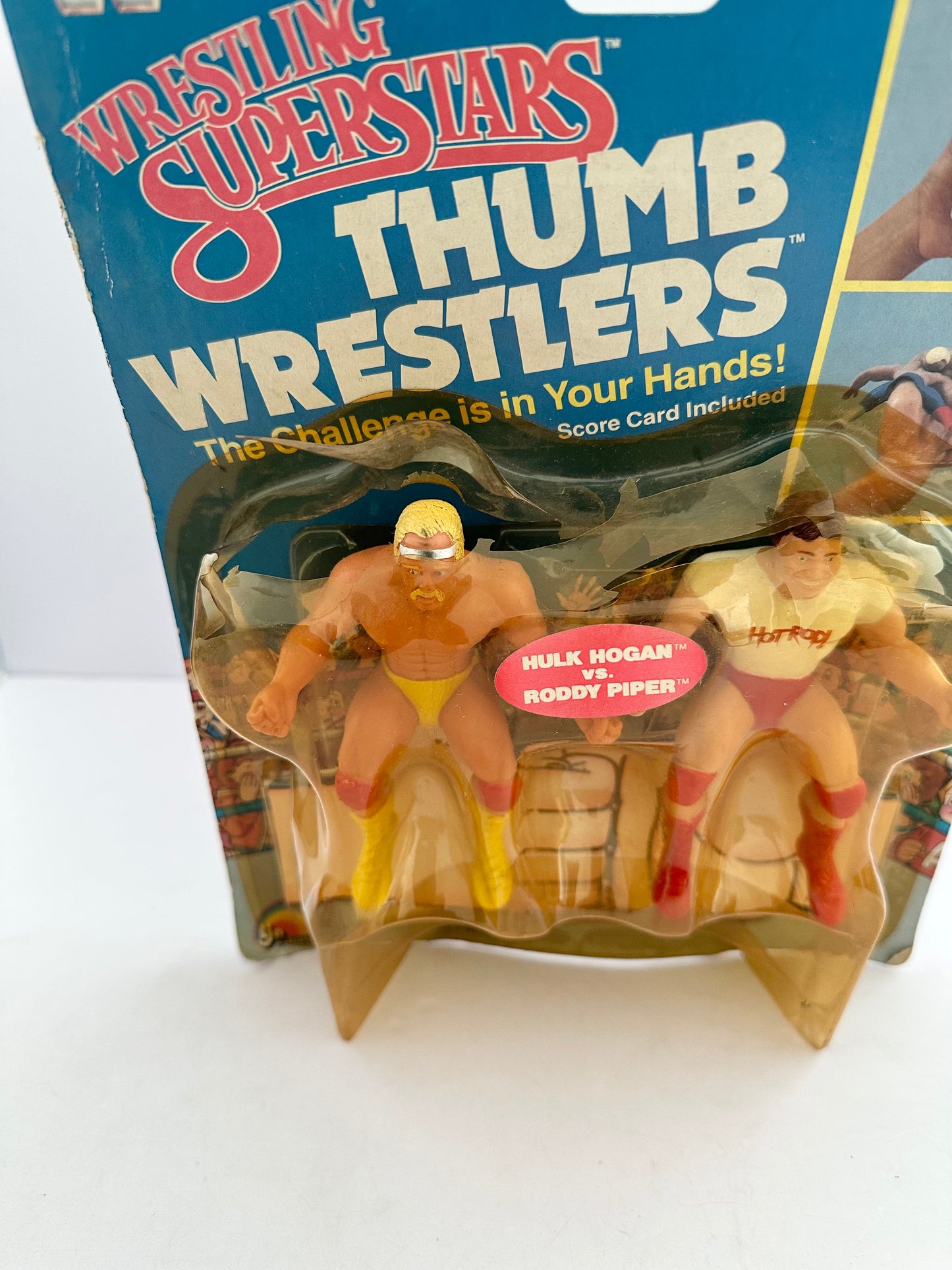 LJN WWF Wrestling Superstars Thumb Wrestlers Hulk Hogan Vs Roddy Piper