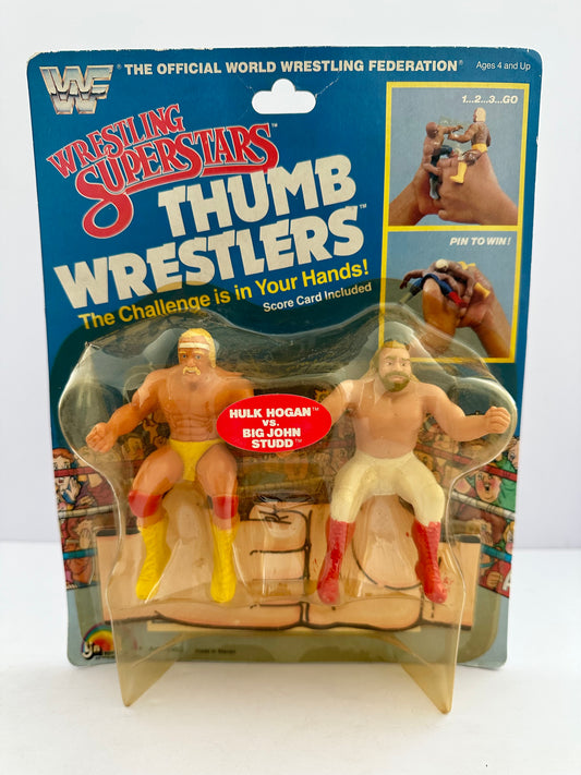 LJN WWF Wrestling Superstars Thumb Wrestlers Hulk Hogan Vs Big John Studd